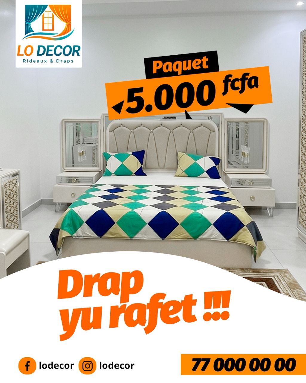Draps 100% coton